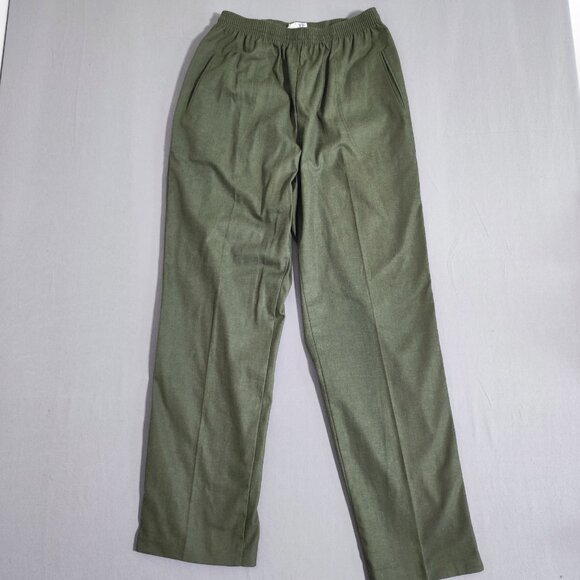 Koret City Blues Pull On Pants women's size 14 reg. olive green baggy loose fit - Picture 1 of 12